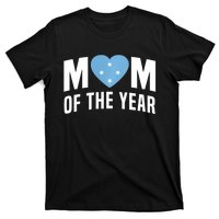 Micronesian Mom Of The Year Cute Micronesia Flag Heart T-Shirt