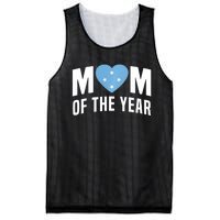 Micronesian Mom Of The Year Cute Micronesia Flag Heart Mesh Reversible Basketball Jersey Tank