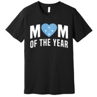 Micronesian Mom Of The Year Cute Micronesia Flag Heart Premium T-Shirt