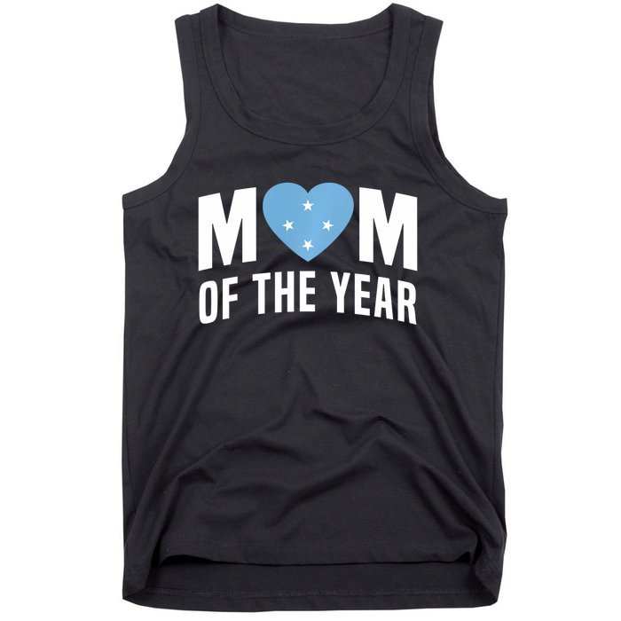 Micronesian Mom Of The Year Cute Micronesia Flag Heart Tank Top