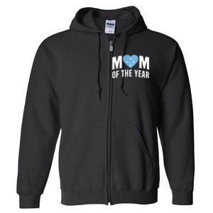 Micronesian Mom Of The Year Cute Micronesia Flag Heart Full Zip Hoodie