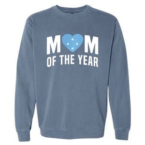 Micronesian Mom Of The Year Cute Micronesia Flag Heart Garment-Dyed Sweatshirt