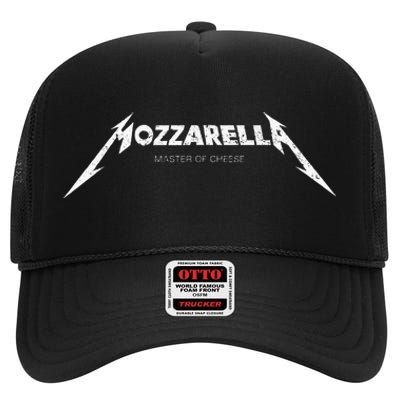 Mozzarella Masters Of Cheese Foodie Chef Baker Cook High Crown Mesh Back Trucker Hat