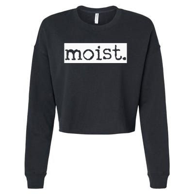 Moist Cropped Pullover Crew