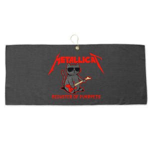 Metallicat Meowster Of Purrpets Funny Cat Large Microfiber Waffle Golf Towel