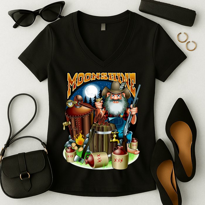 Moonshine Women's V-Neck T-Shirt