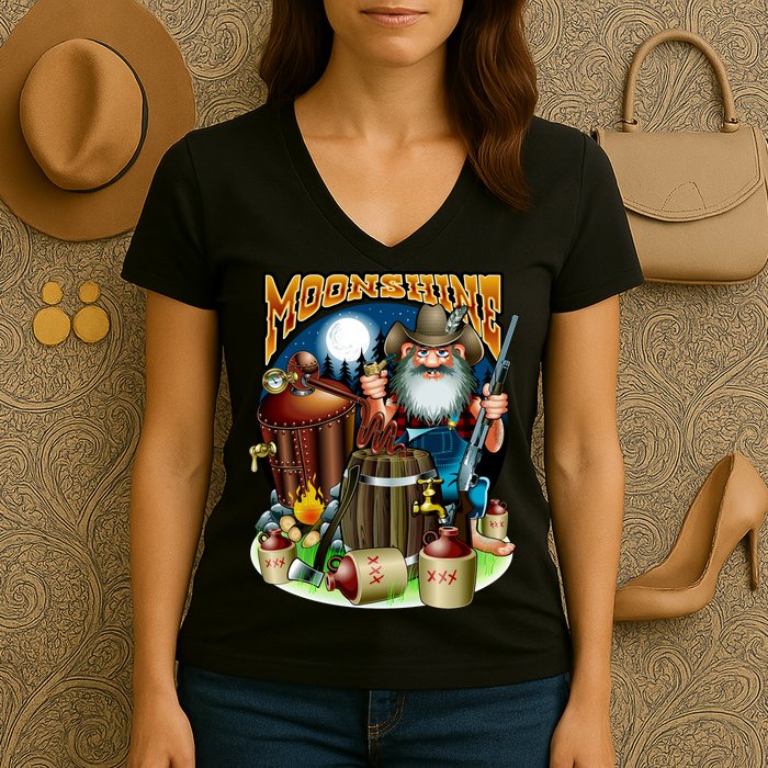 Moonshine Women's V-Neck T-Shirt