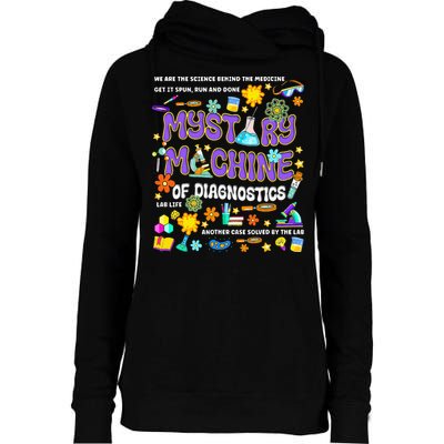 Mystery Machine of Diagnostics Lab Week 2025 Womens Funnel Neck Pullover Hood