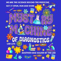 Mystery Machine of Diagnostics Lab Week 2025 Stripe Pom Pom Beanie