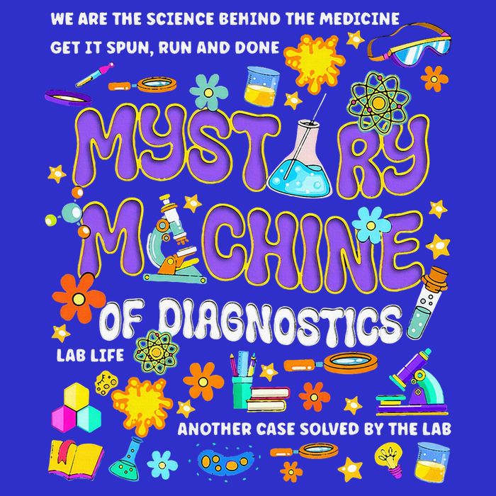 Mystery Machine of Diagnostics Lab Week 2025 Stripe Pom Pom Beanie