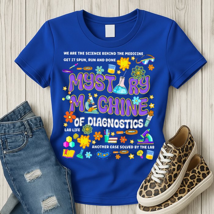 Mystery Machine of Diagnostics Lab Week 2025 Womens T-Shirt