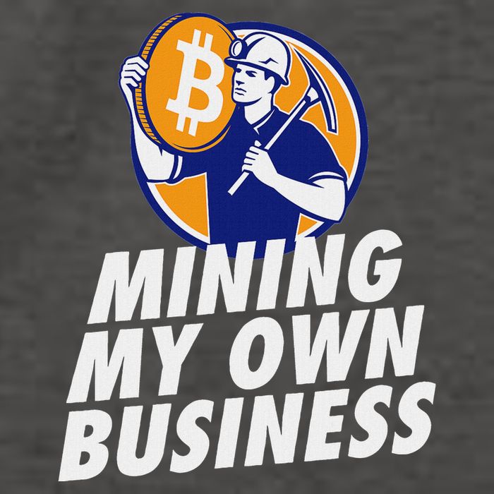 Mining My Own Business Bitcoin Miner Vector Backpack