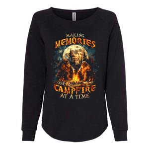 Making Memories One Campfire At A Time Bigfoot Camping Womens California Wash Sweatshirt