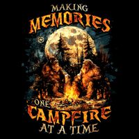 Making Memories One Campfire At A Time Bigfoot Camping Cropped Pullover Crew