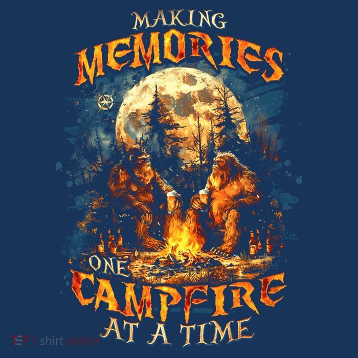 Making Memories One Campfire At A Time Bigfoot Camping Mesh Reversible Basketball Jersey Tank