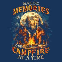 Making Memories One Campfire At A Time Bigfoot Camping Youth Performance Sprint T-Shirt
