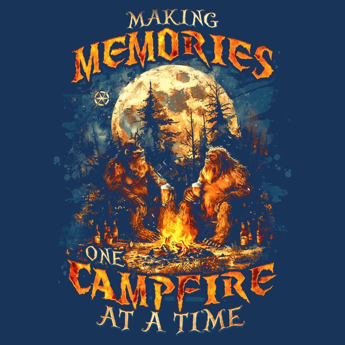 Making Memories One Campfire At A Time Bigfoot Camping Youth Performance Sprint T-Shirt