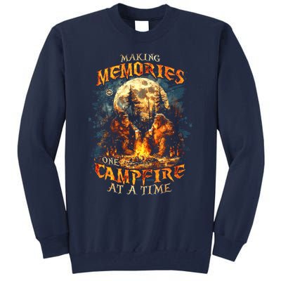 Making Memories One Campfire At A Time Bigfoot Camping Tall Sweatshirt