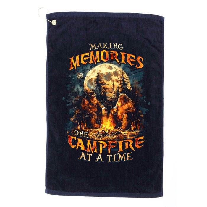 Making Memories One Campfire At A Time Bigfoot Camping Golf Towel