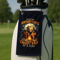 Making Memories One Campfire At A Time Bigfoot Camping Golf Towel