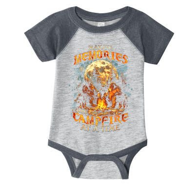 Making Memories One Campfire At A Time Bigfoot Camping Infant Baby Jersey Bodysuit