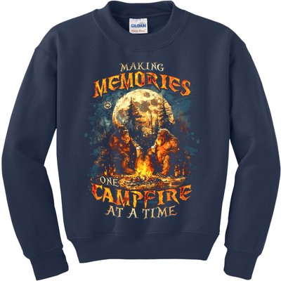 Making Memories One Campfire At A Time Bigfoot Camping Kids Sweatshirt