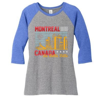 Montreal Women's Tri-Blend 3/4-Sleeve Raglan Shirt