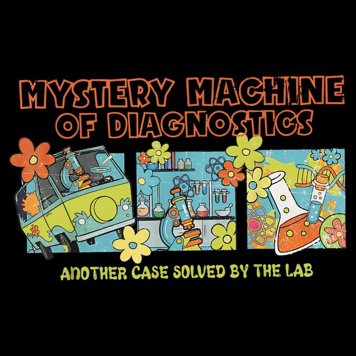 Mystery Machine Of Diagnostics Lab Week 2025 Med Lab Tech  Drawstring Bag