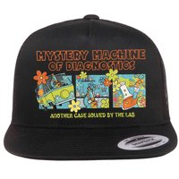 Mystery Machine Of Diagnostics Lab Week 2025 Med Lab Tech  Flat Bill Trucker Hat