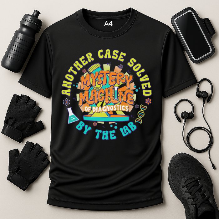 Mystery Machine Of Diagnostics Lab Week 2025 Med Lab Tech Cooling Performance Crew T-Shirt