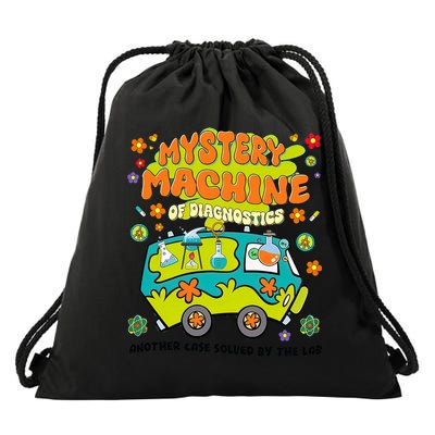 Mystery Machine Of Diagnostics Lab Week 2025 Med Lab Tech Drawstring Bag