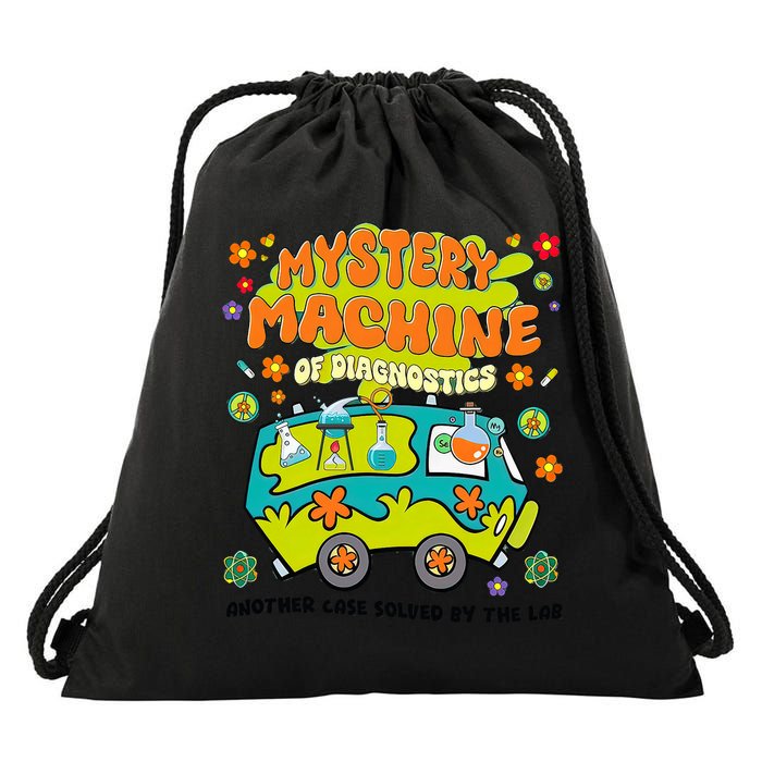 Mystery Machine Of Diagnostics Lab Week 2025 Med Lab Tech Drawstring Bag