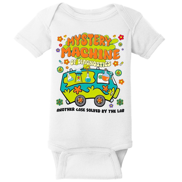 Mystery Machine Of Diagnostics Lab Week 2025 Med Lab Tech Baby Bodysuit