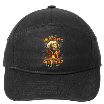 Making Memories One Campfire At A Time Bigfoot Camping 7-Panel Snapback Hat