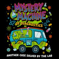 Mystery Machine Of Diagnostics Lab Week 2025 Med Lab Tech Drawstring Bag