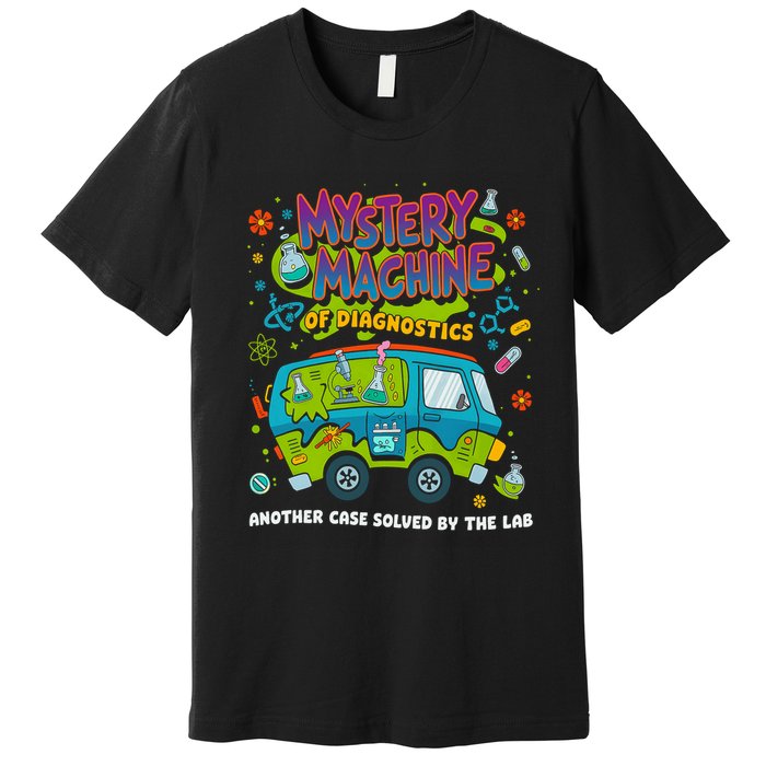 Mystery Machine Of Diagnostics Lab Week 2025 Med Lab Tech Premium T-Shirt