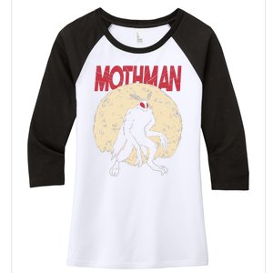 Mothman Women's Tri-Blend 3/4-Sleeve Raglan Shirt