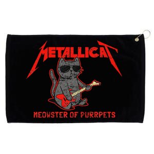 Metallicat Meowster Of Purrpets Funny Cat Grommeted Golf Towel