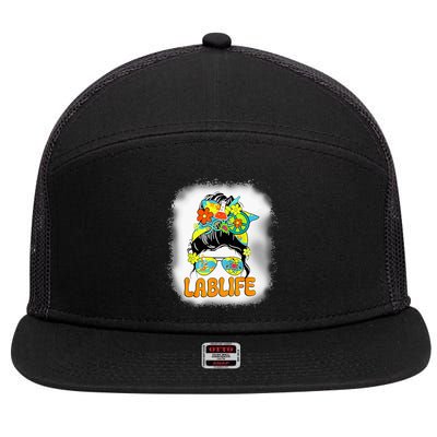 Mystery Machine Of Diagnostics Lab Week 2025 Messy Bun  7 Panel Mesh Trucker Snapback Hat