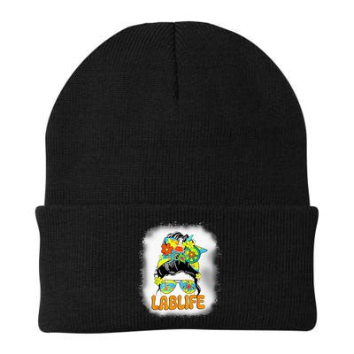 Mystery Machine Of Diagnostics Lab Week 2025 Messy Bun  Knit Cap Winter Beanie