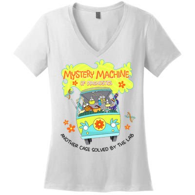 Mystery Machine Of Diagnostics Lab Tech Lab Week 2025  Women's V-Neck T-Shirt