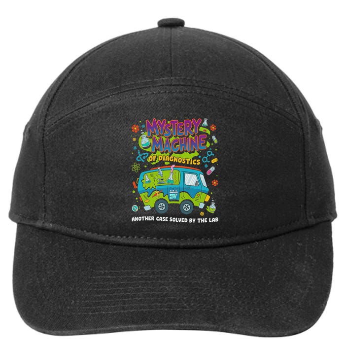 Mystery Machine Of Diagnostics Lab Week 2025 Med Lab Tech 7-Panel Snapback Hat
