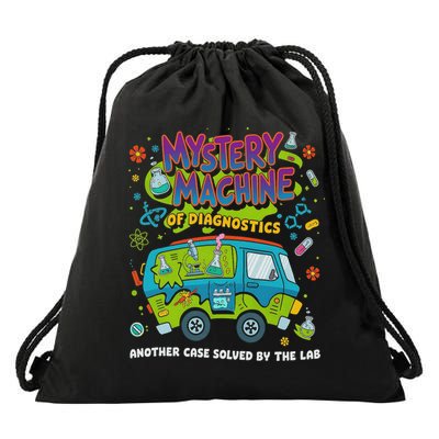 Mystery Machine Of Diagnostics Lab Week 2025 Med Lab Tech Drawstring Bag
