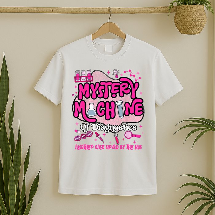 Mystery Machine Of Diagnostics Lab Week 2025 Med Lab Tech T-Shirt