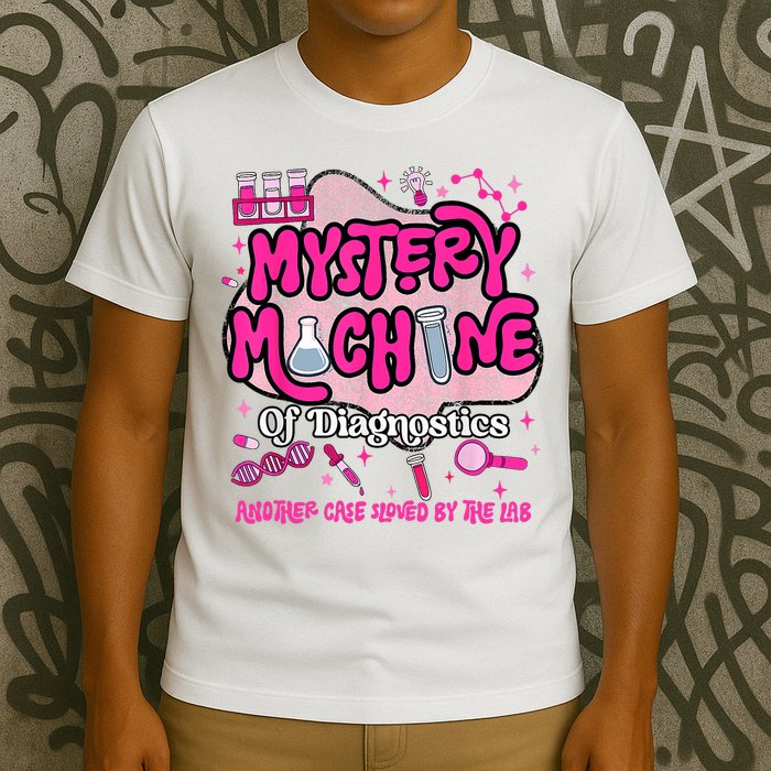 Mystery Machine Of Diagnostics Lab Week 2025 Med Lab Tech T-Shirt