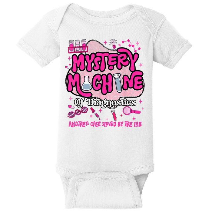 Mystery Machine Of Diagnostics Lab Week 2025 Med Lab Tech Baby Bodysuit