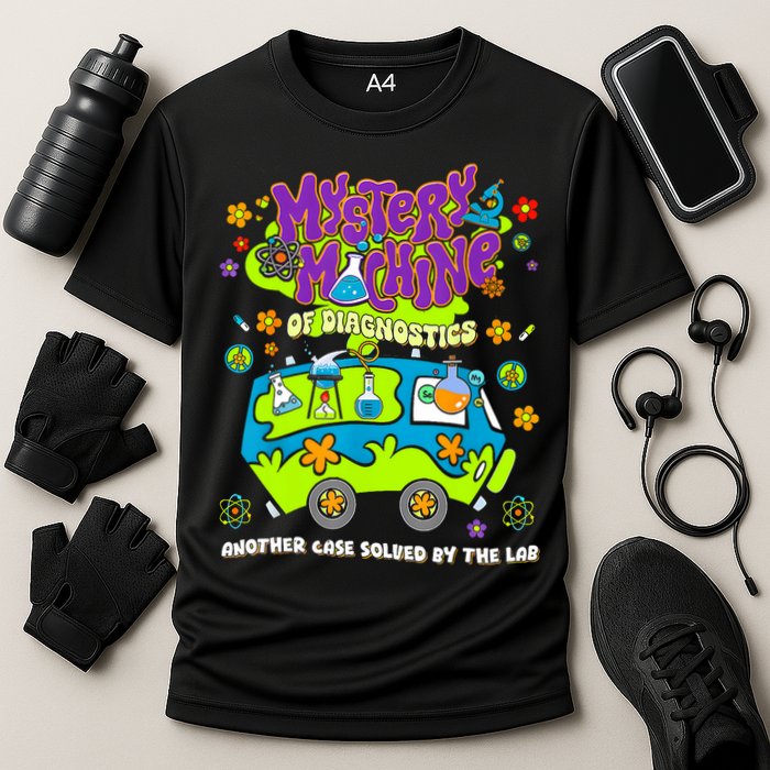 Mystery Machine Of Diagnostics Lab Week 2025 Med Lab Tech  Cooling Performance Crew T-Shirt