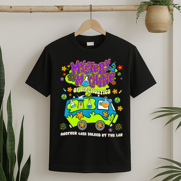 Mystery Machine Of Diagnostics Lab Week 2025 Med Lab Tech  T-Shirt