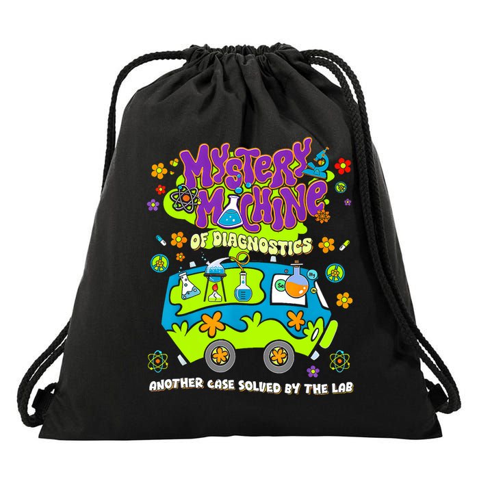 Mystery Machine Of Diagnostics Lab Week 2025 Med Lab Tech  Drawstring Bag