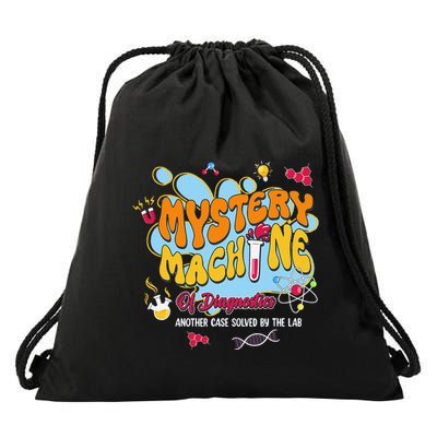 Mystery Machine Of Diagnostics Lab Week 2025 Med Lab Tech Drawstring Bag